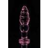 Анальная втулка Sexus Glass, стекло, розовая, 13,5 см, Ø 4 см Розовый Sexus Glass