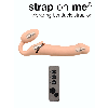 Безремневой страпон Strap-on-me с вибрацией, L, силикон, телесный, 25 см Телесный Strap-on-me