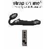 Безремневой страпон Strap-on-me с вибрацией, L, силикон, черный, 25 см Черный Strap-on-me