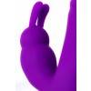 Вибратор c клиторальным стимулятором JOS TATY с пульсирующими шариками, силикон, фиолетовый, 21,5 см Фиолетово-белый JOS