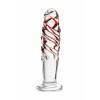 Анальная втулка Sexus Glass, стекло, прозрачная, 15,5 см, Ø 3,5 см Прозрачно-красный Sexus Glass