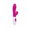 Вибратор с клиторальным стимулятором TOYFA A-Toys Area, Силикон, Розовый, 19,5 см Розово-белый A-toys by TOYFA