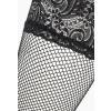 Чулки в мелкую сетку с черной кружевной резинкой Le Frivole Sense 04823S/M Черный Le Frivole Costumes