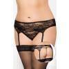Пояс для чулок и стринги кружевные черные-XXL Черный SoftLine Collection