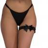 Подвязка кожаная сборка с бантом Men's dreams 5029md Черный