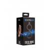Вибрирующее кольцо на пенис E-Stim Cock Ring with Ballstrap Black SH-ELC005BLK Черный Shotsmedia